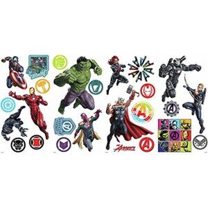 Marvel Avengers Wall Decals Peel Stick Superhero Wall Stickers Kids Room Decor